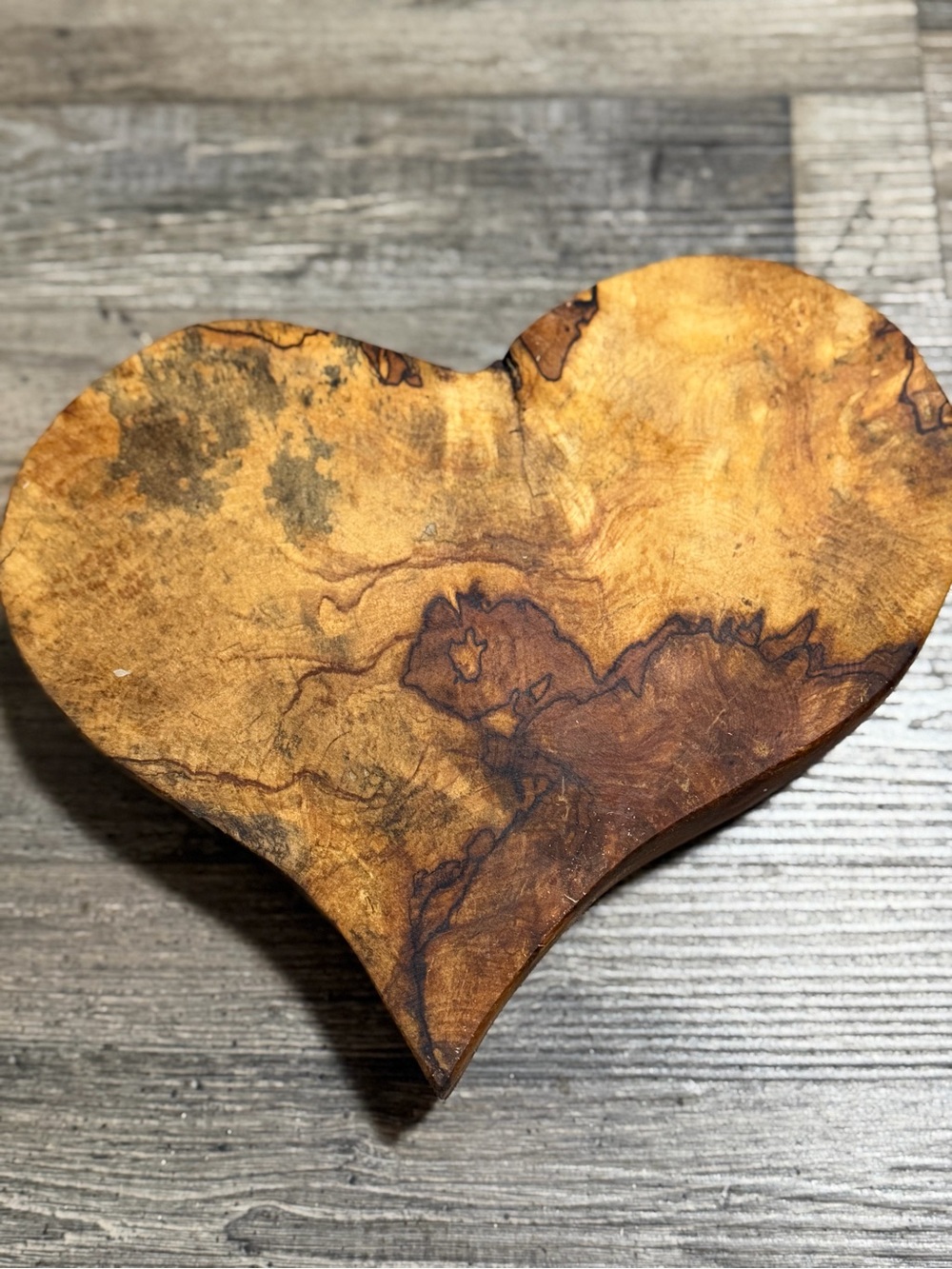Handcrafted Burl Wood Heart-shaped Sculpture Bowl - Natural Brown - Picture 6 of 6